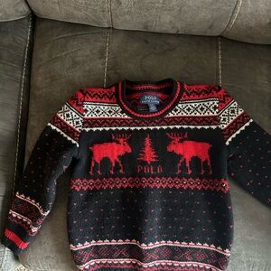 Polo by Ralph Lauren Men's Black and Red Sweater